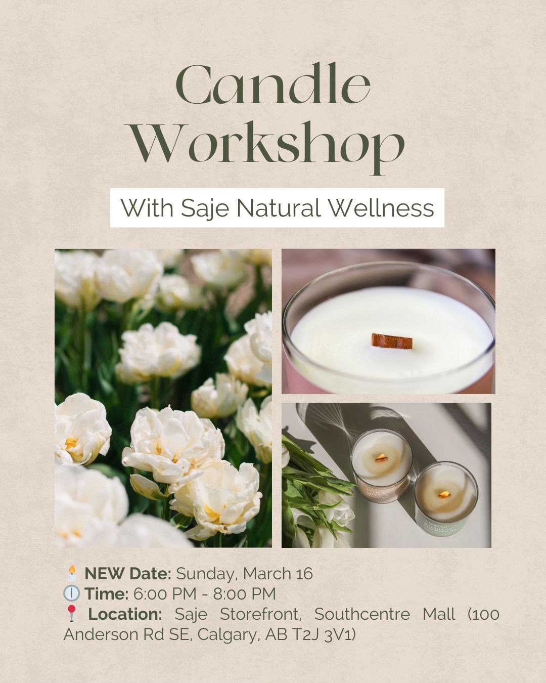 Spring Candle Making Workshop W\/ Saje Natural Wellness