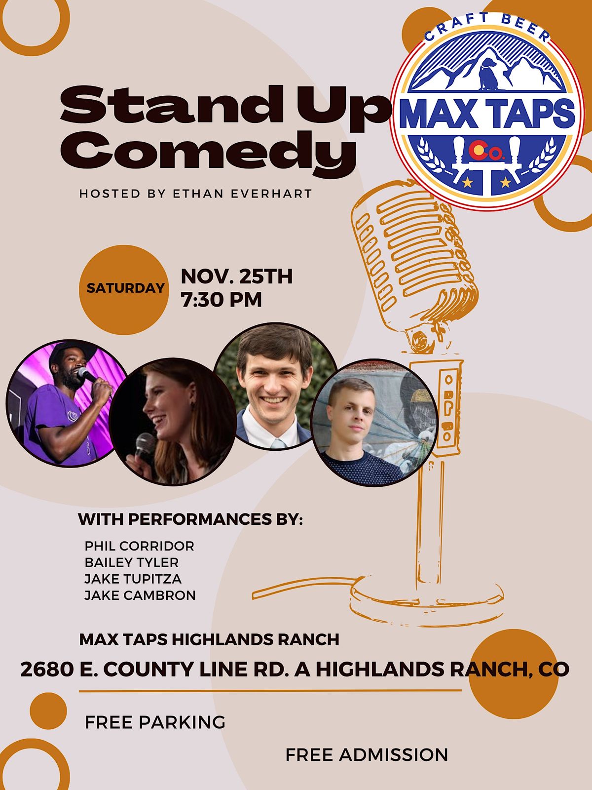 Comedy at Max Taps Highlands Ranch