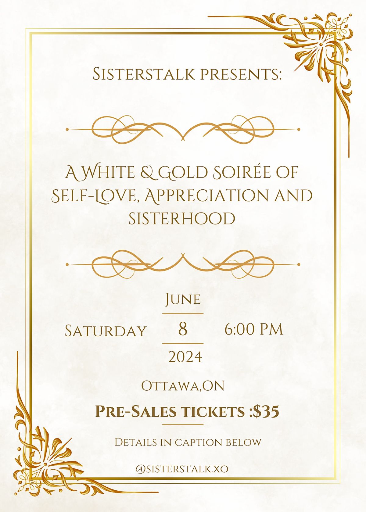 A White & Gold Soir\u00e9e Of Self Love, Appreciation & Sisterhood