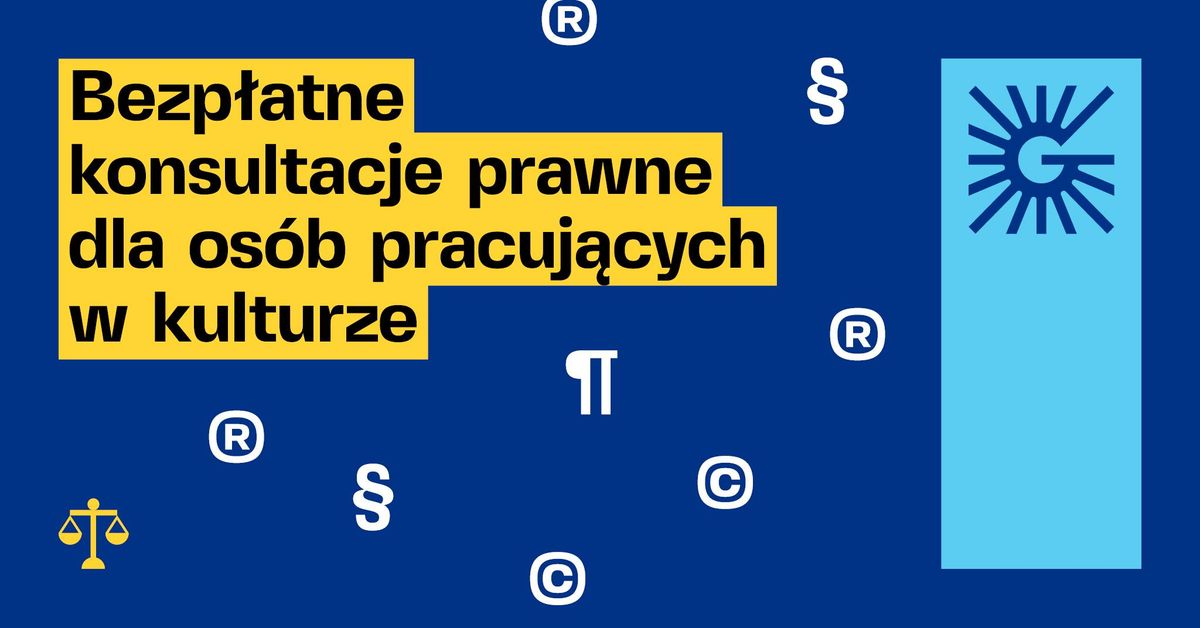 Bezp\u0142atne konsultacje prawne dla os\u00f3b pracuj\u0105cych w kulturze