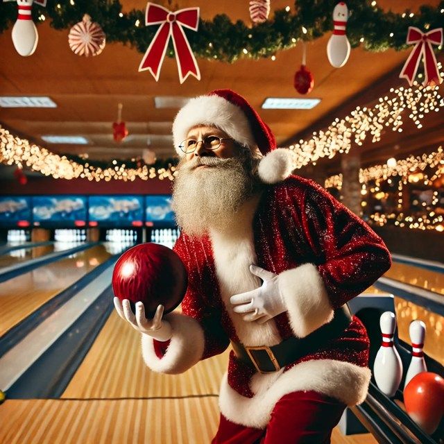 Candy Canes on the Lanes with Santa