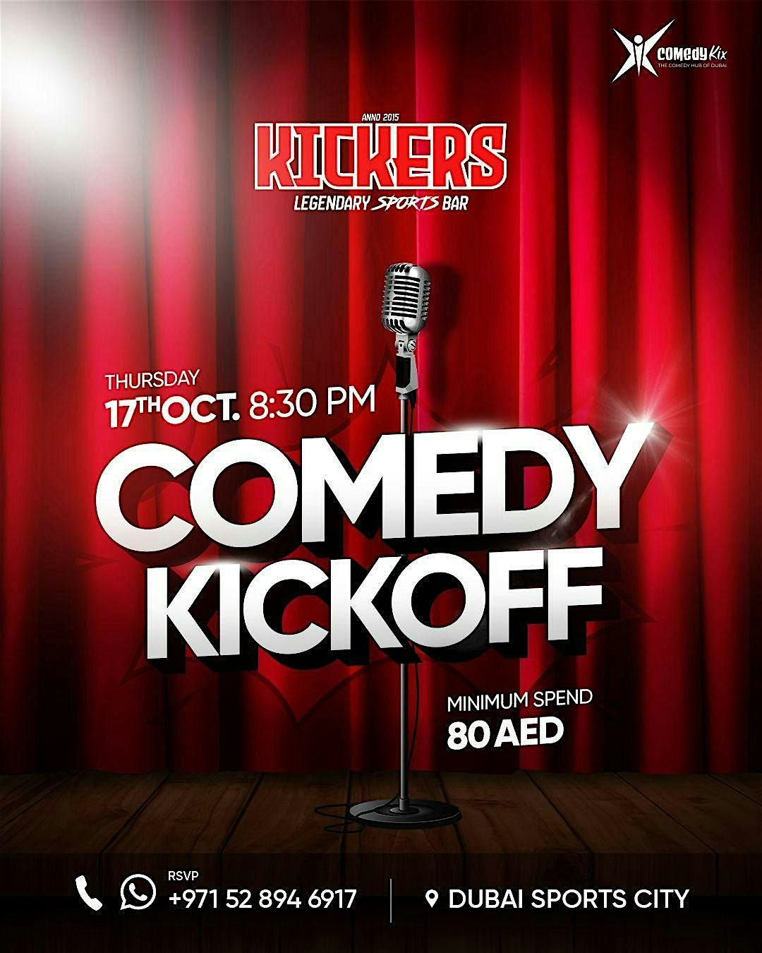 COMEDY KIX AT KICKERS SPORTS BAR