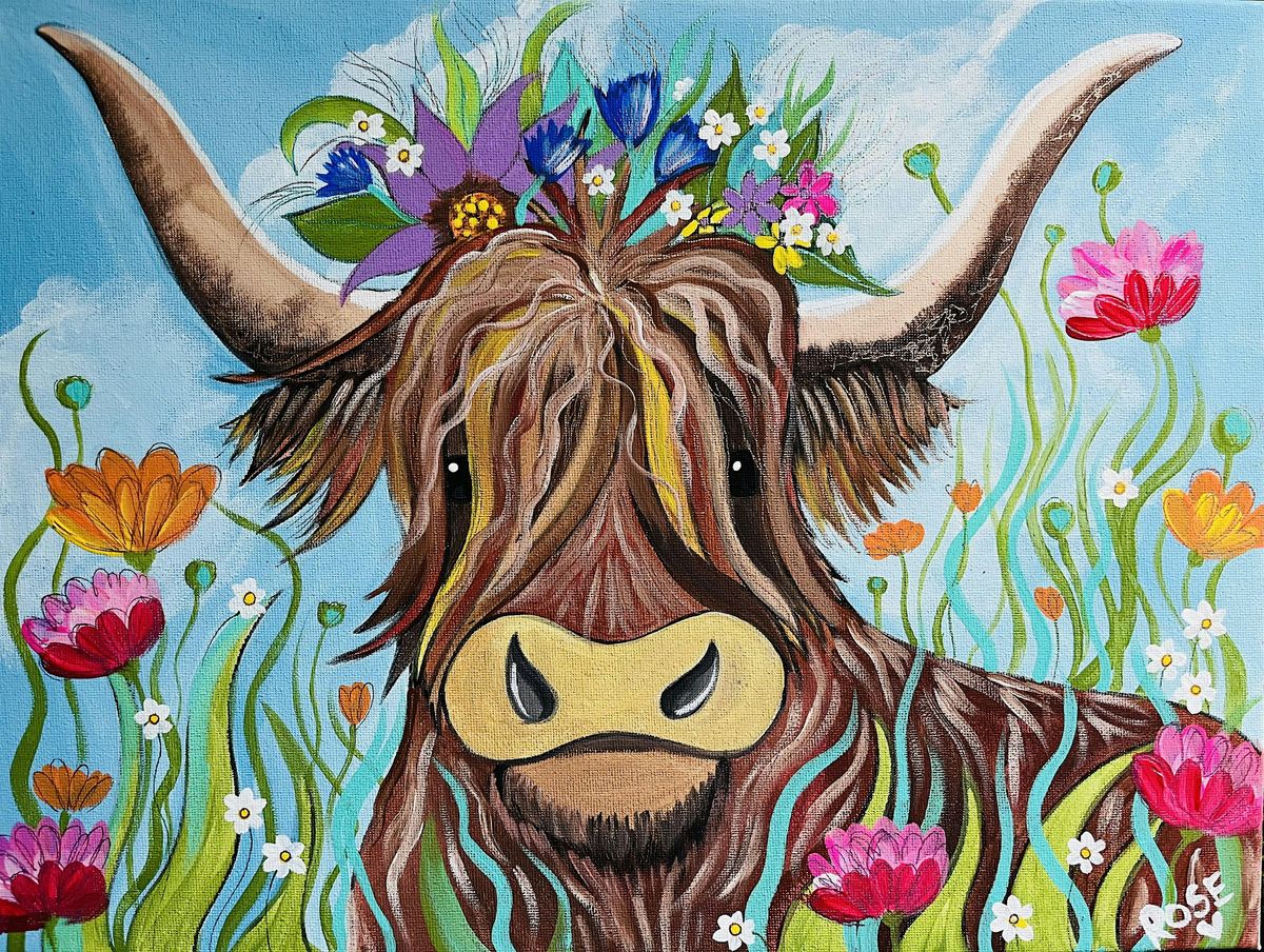 Paint Night for Adults (18+ yrs.)- BLOOMING BESSIE