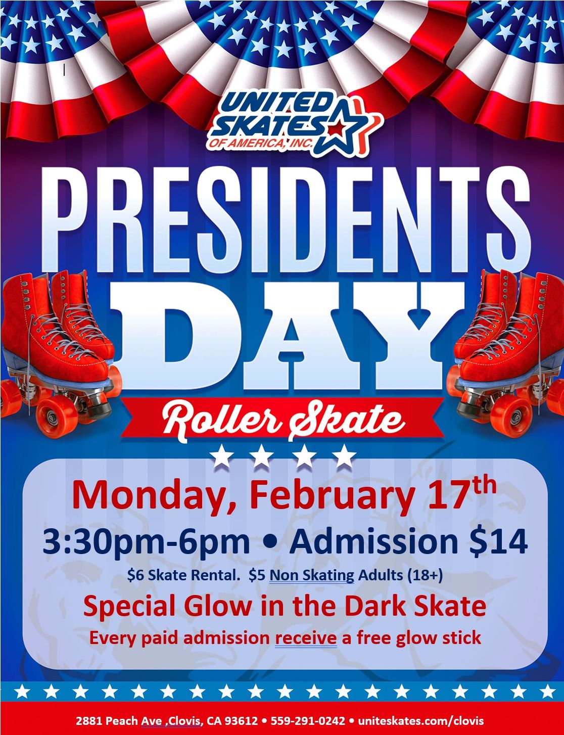 President\u2019s Day Glow Skate 