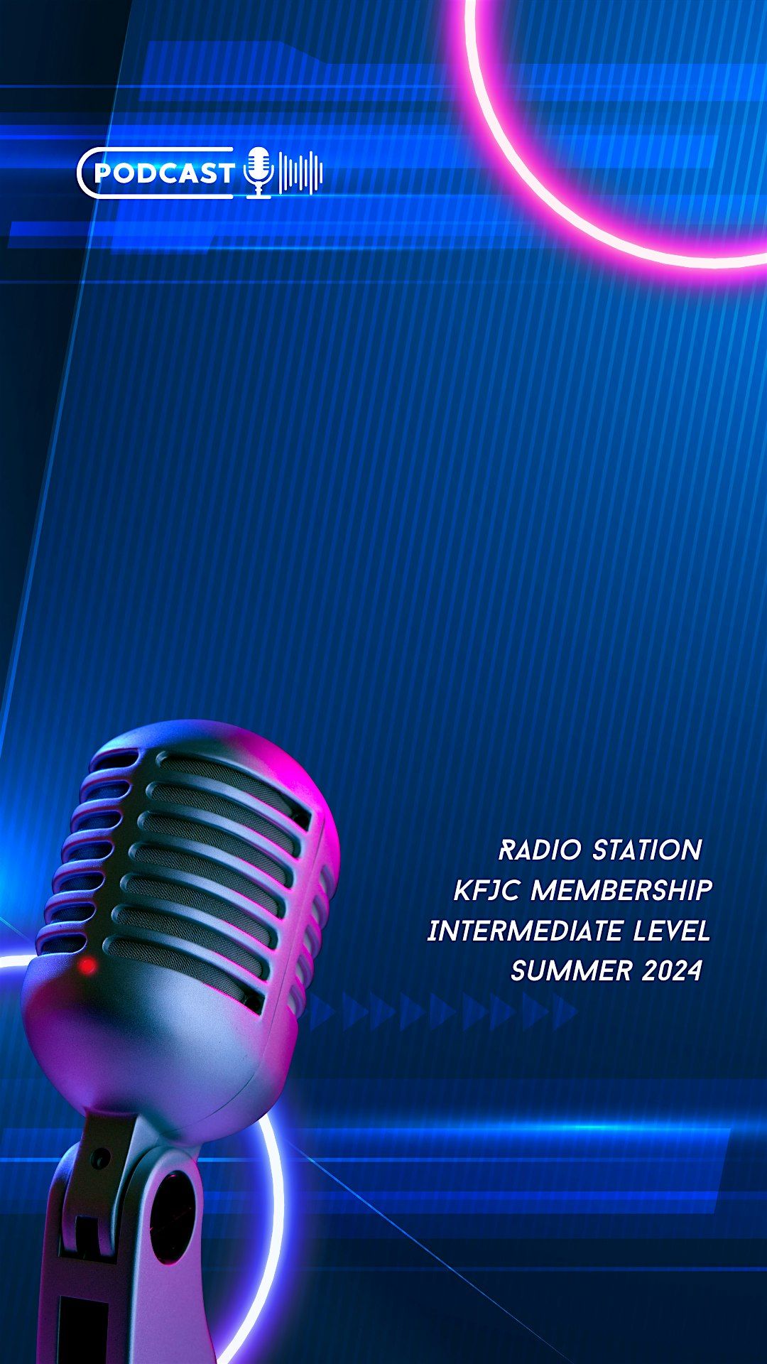 Radio Station KFJC Membership - Intermediate Level - Summer 2024