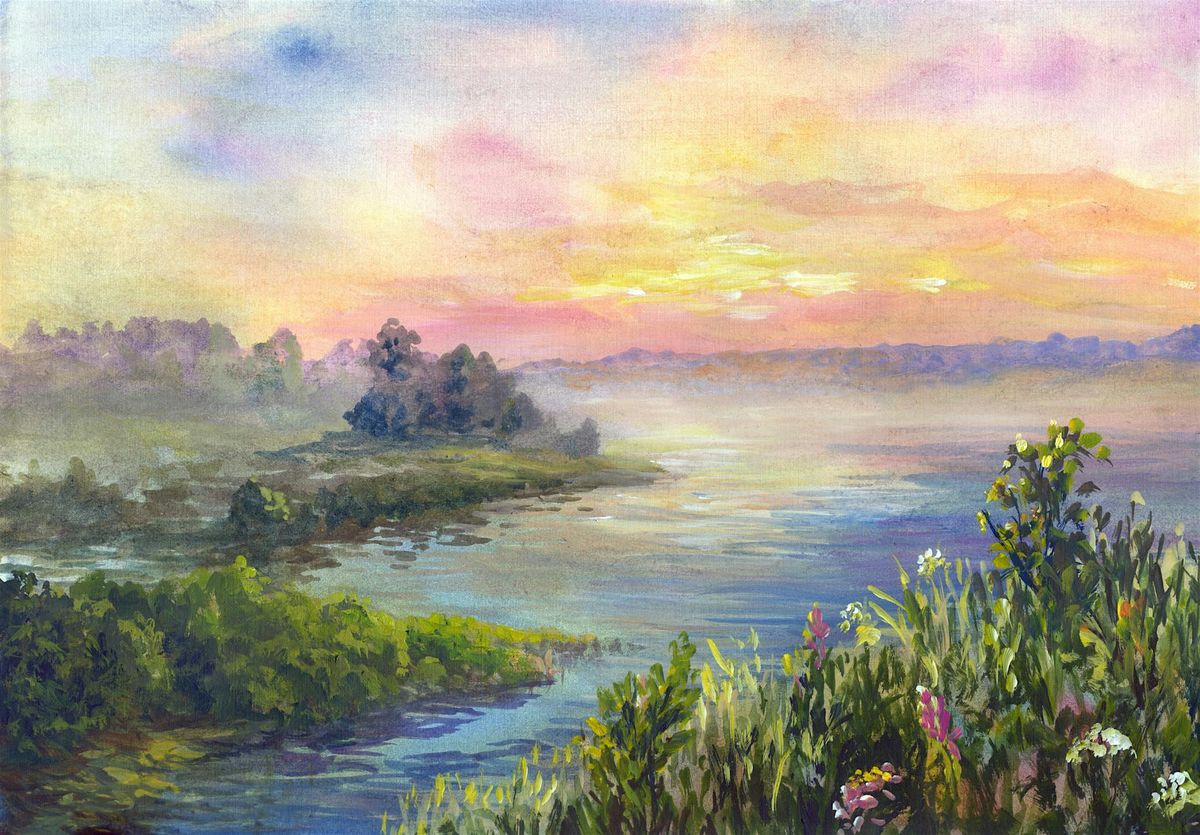 Acrylic Landscape Painting Art Class- Cancer Survivors