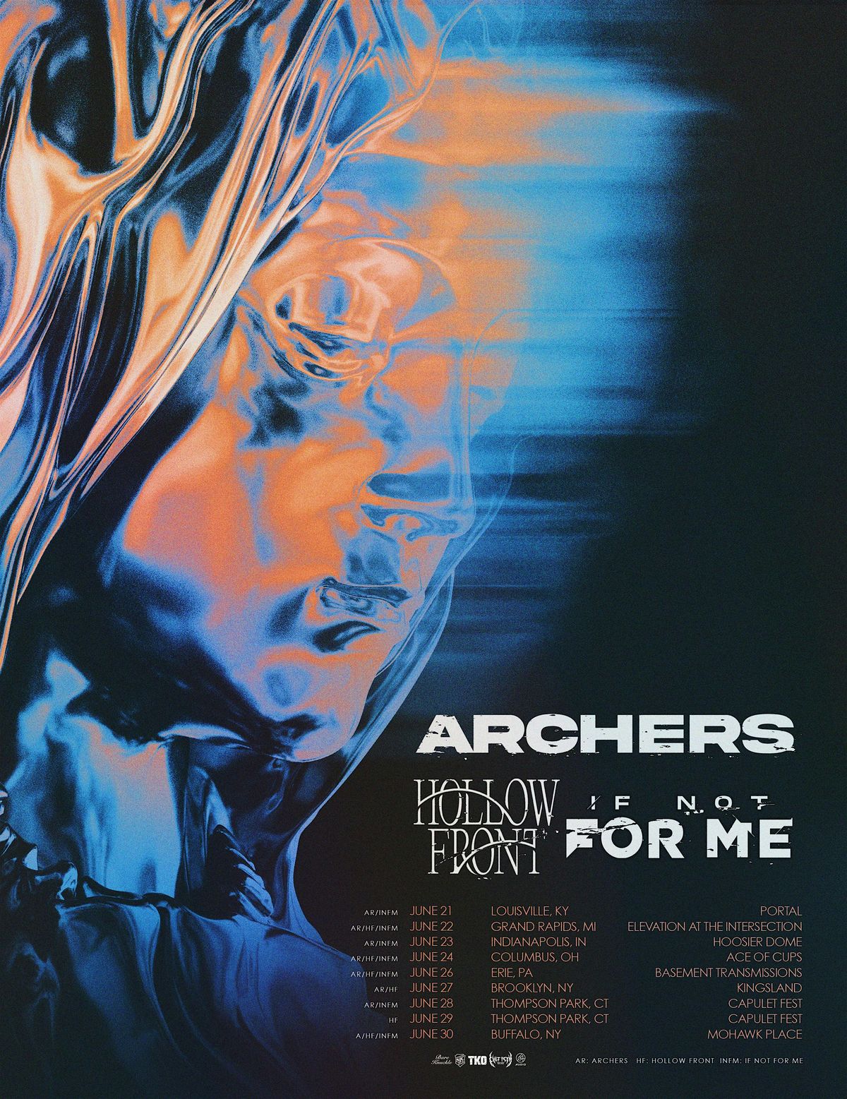Archers, Hollow Front, If Not For Me, Dead Cassette At Basement Transmissio
