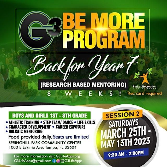 Be More Program 2023 Session 2 (Saturdays Only), Springhill Community ...