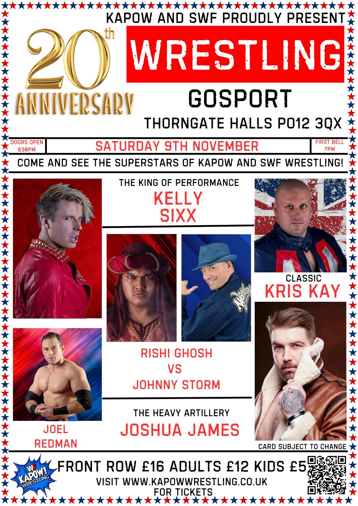 Live Wrestling in Gosport! SWF 20 YEAR ANNIVERSARY!