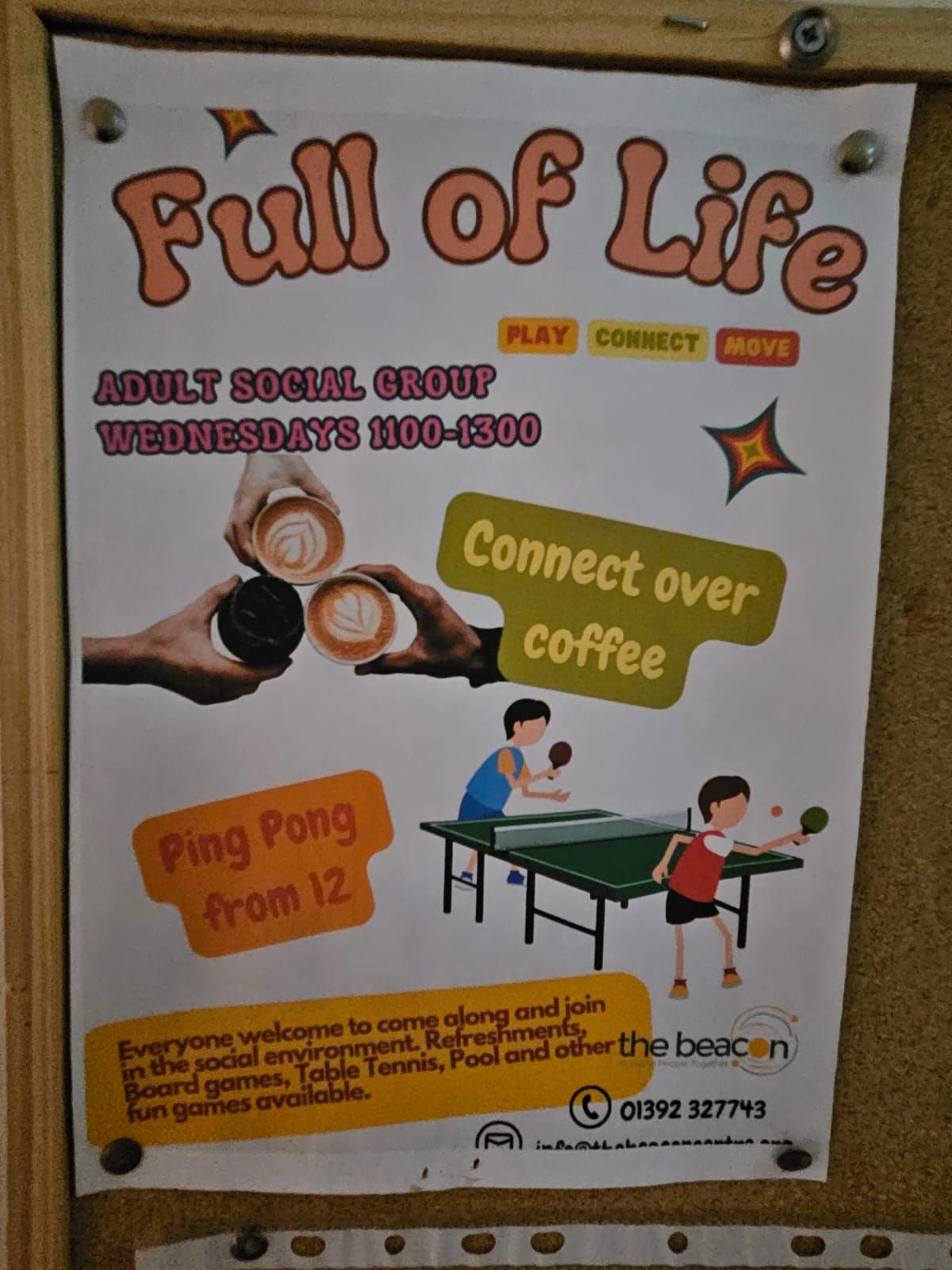 Full of Life adult social group The Beacon Centre Wednesdays