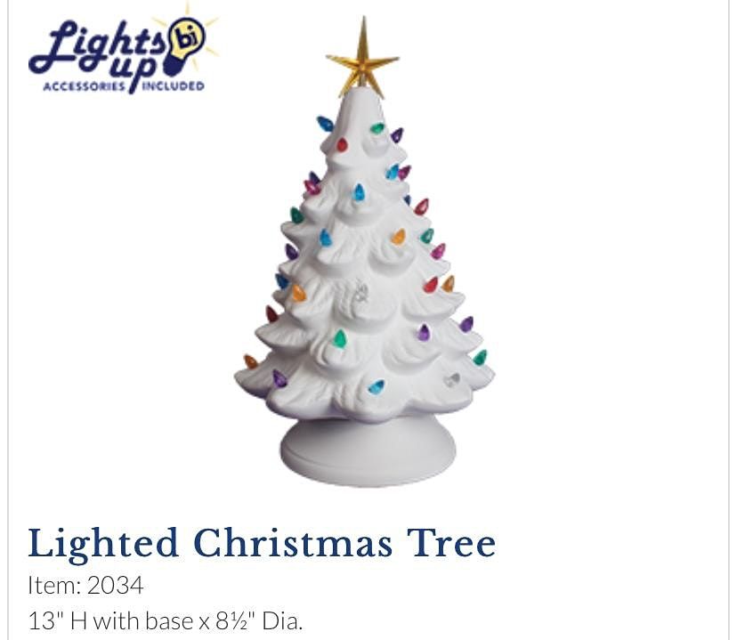Vintage Christmas Tree - Bisque Ceramic