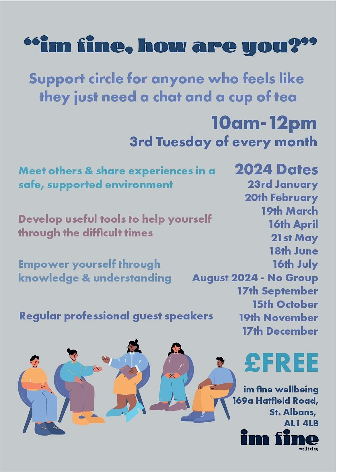 "i'm fine, how are you?"  Adult Mental Health Support Group