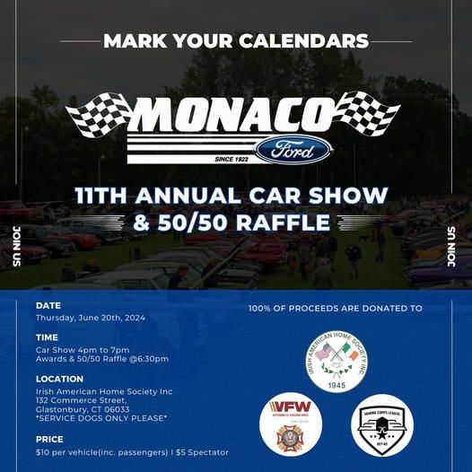 11TH Monaco Ford Annual Car Show & 50\/50 Raffle