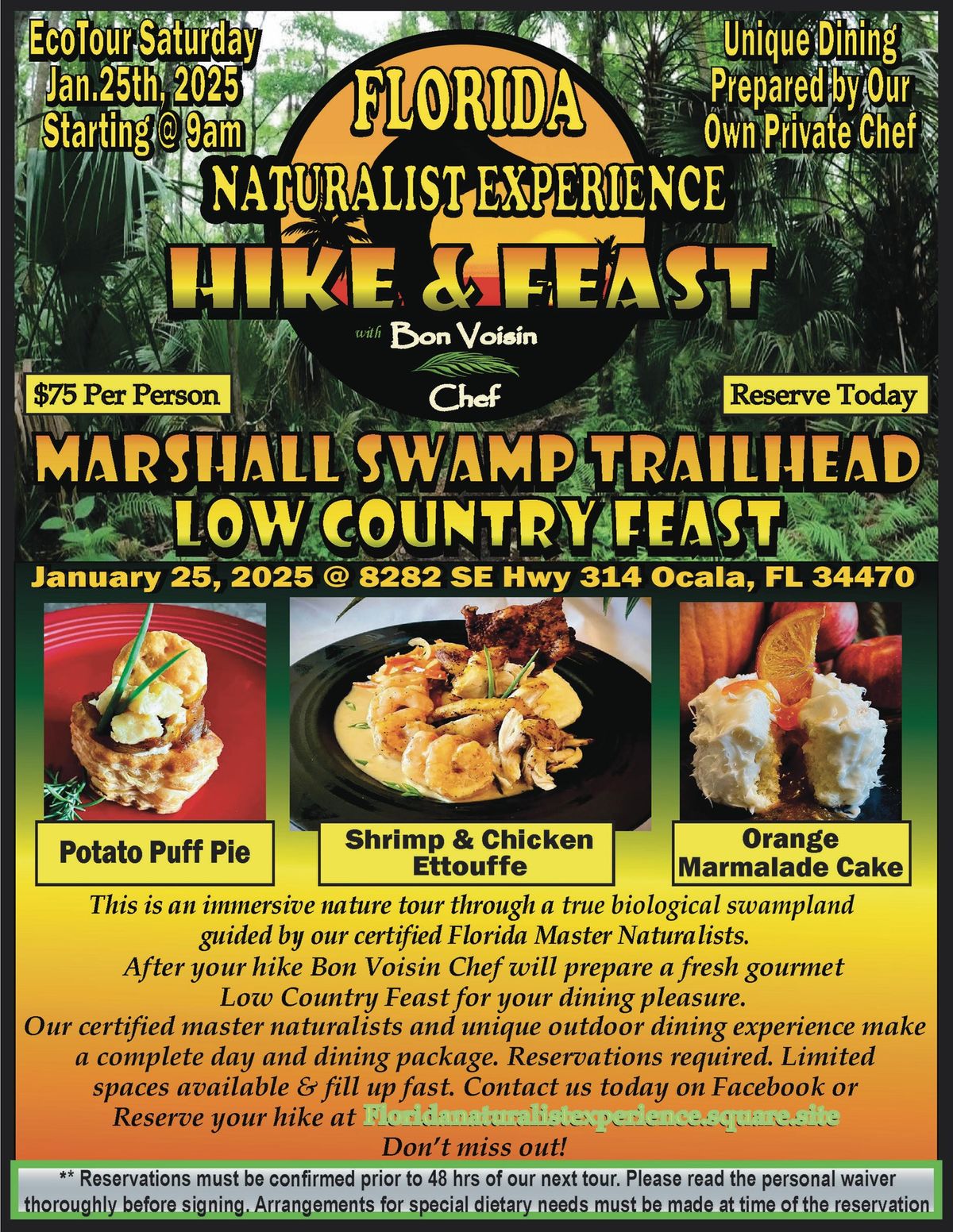 Hike and Feast at Marshall Swamp Trailhead 