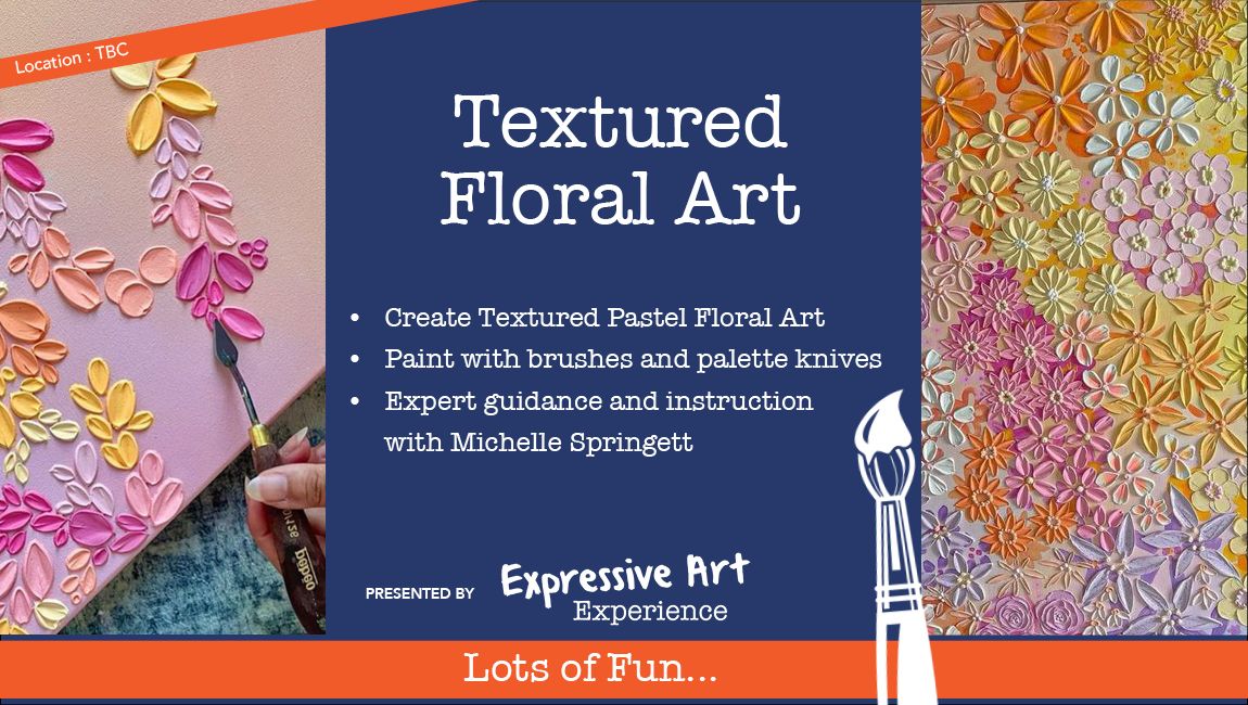 Textured Floral Art - Brush & Palette