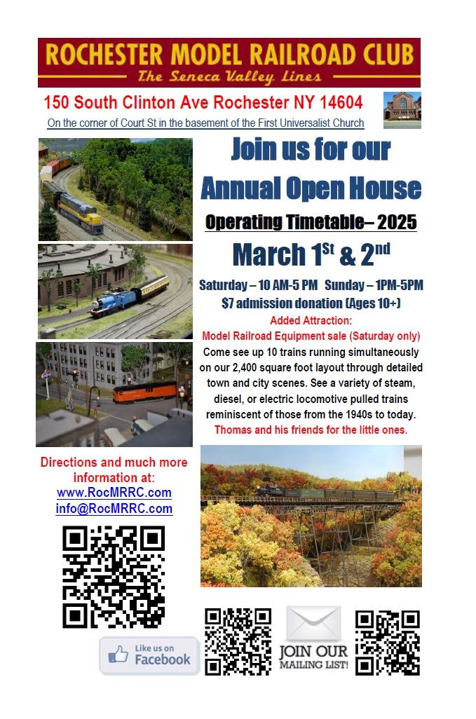 Rochester Model Railroad Club's Annual Open House