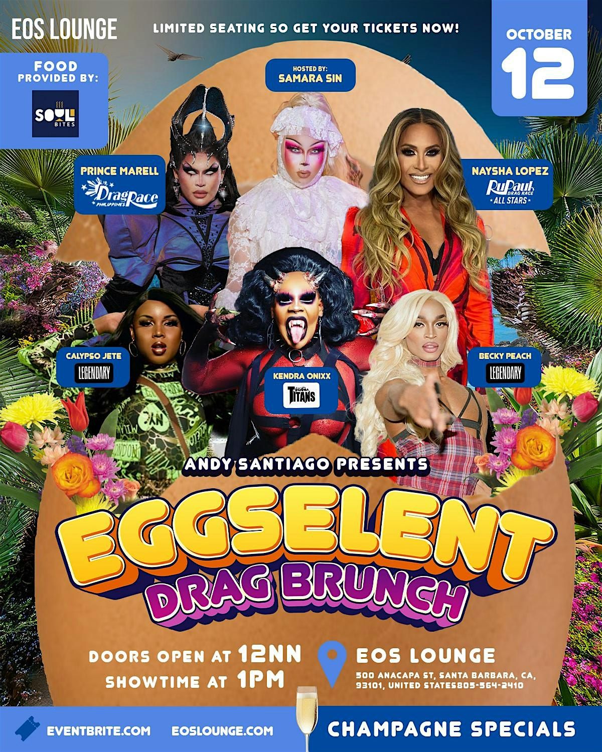 EGGSELENT DRAG BRUNCH at EOS LOUNGE SANTA BARBARA