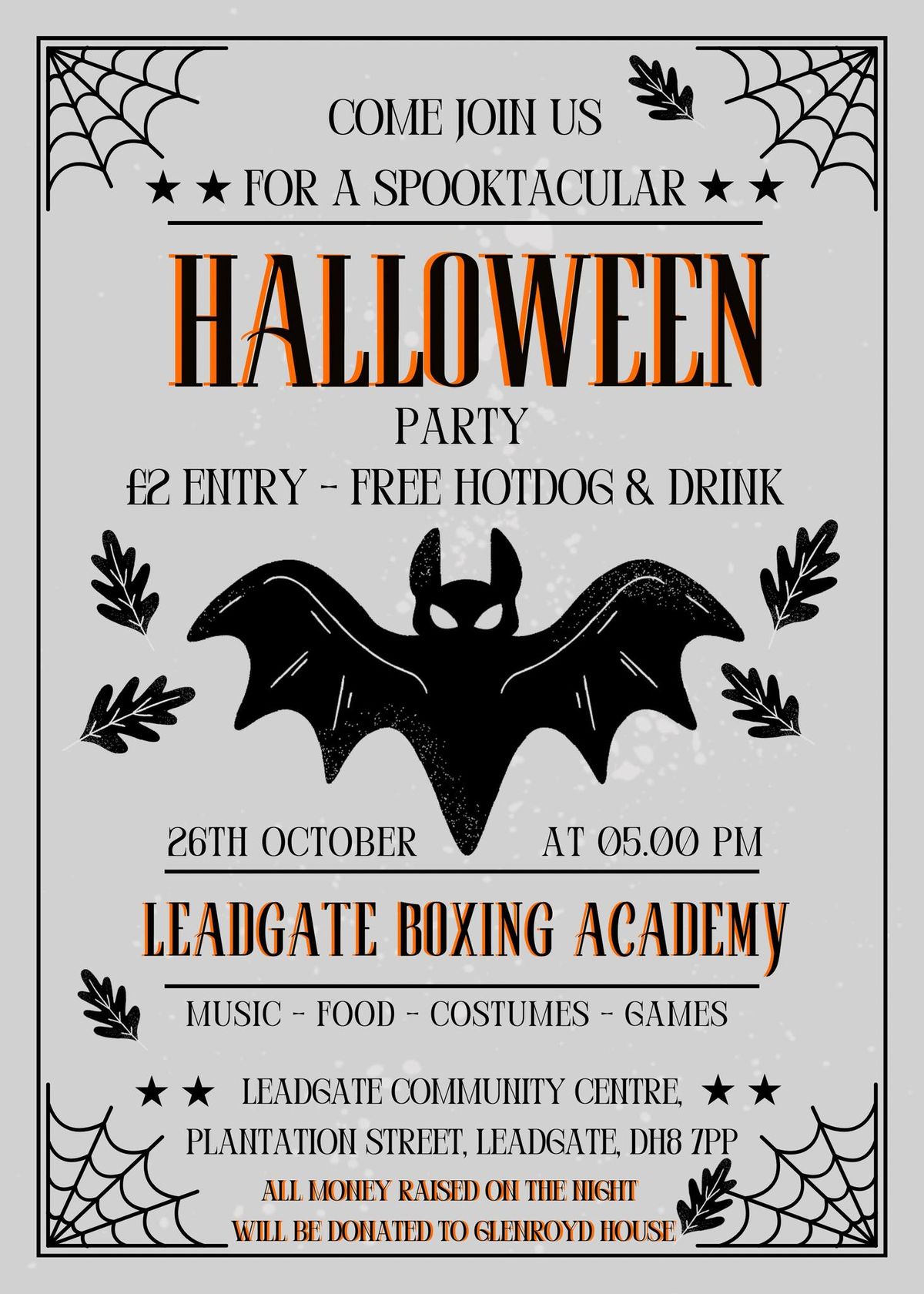 LEADGATE BOXING ACADEMY HALLOWEEN PARTY