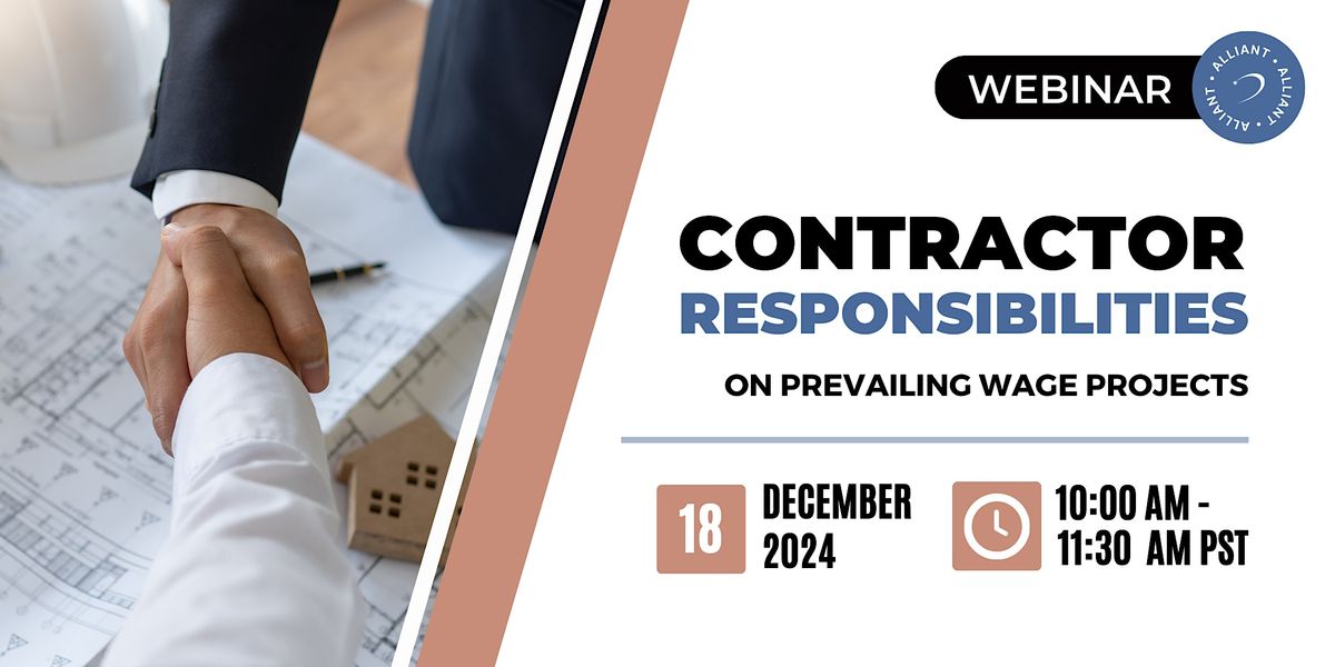 Contractor Responsibilities on Prevailing Wage Projects