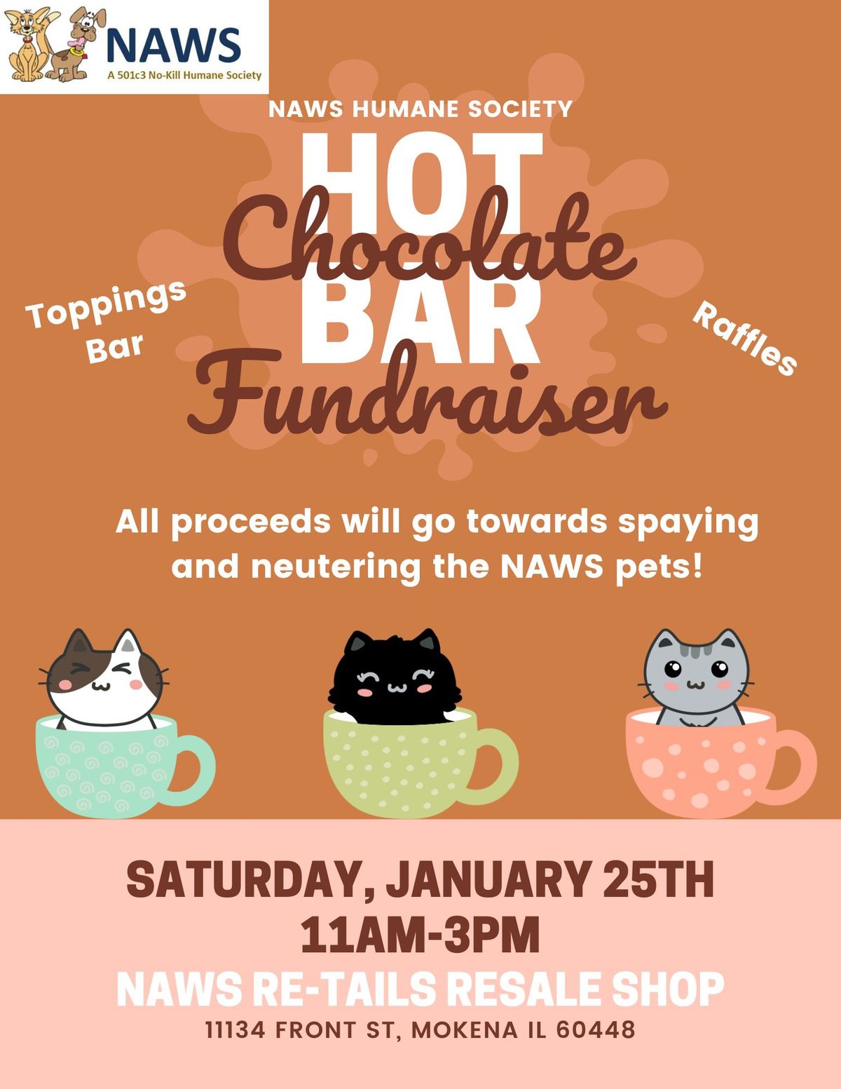 NAWS Hot Chocolate and Coffee Bar fundraiser!