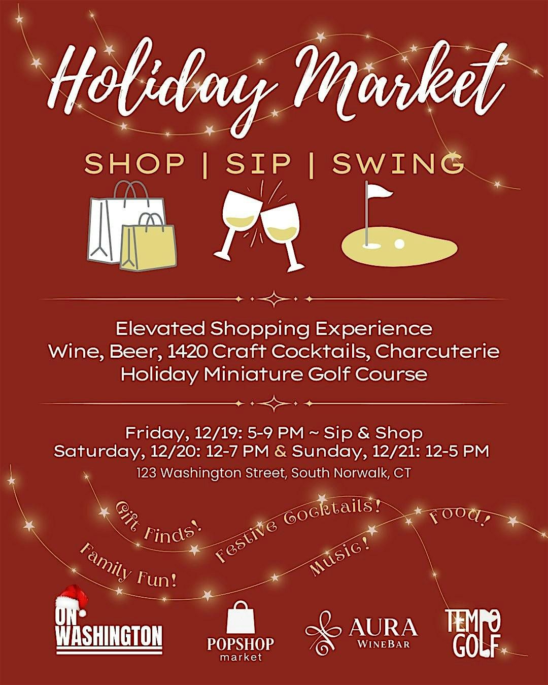 Holiday Mini Golf @ Shop, Sip & Swing OnWashington