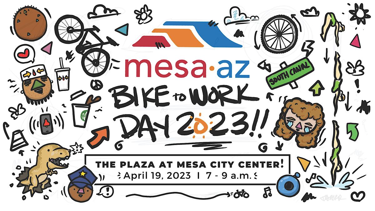 Mesa Bike to Work Day 2023, The Plaza at Mesa City Center, 19 April 2023