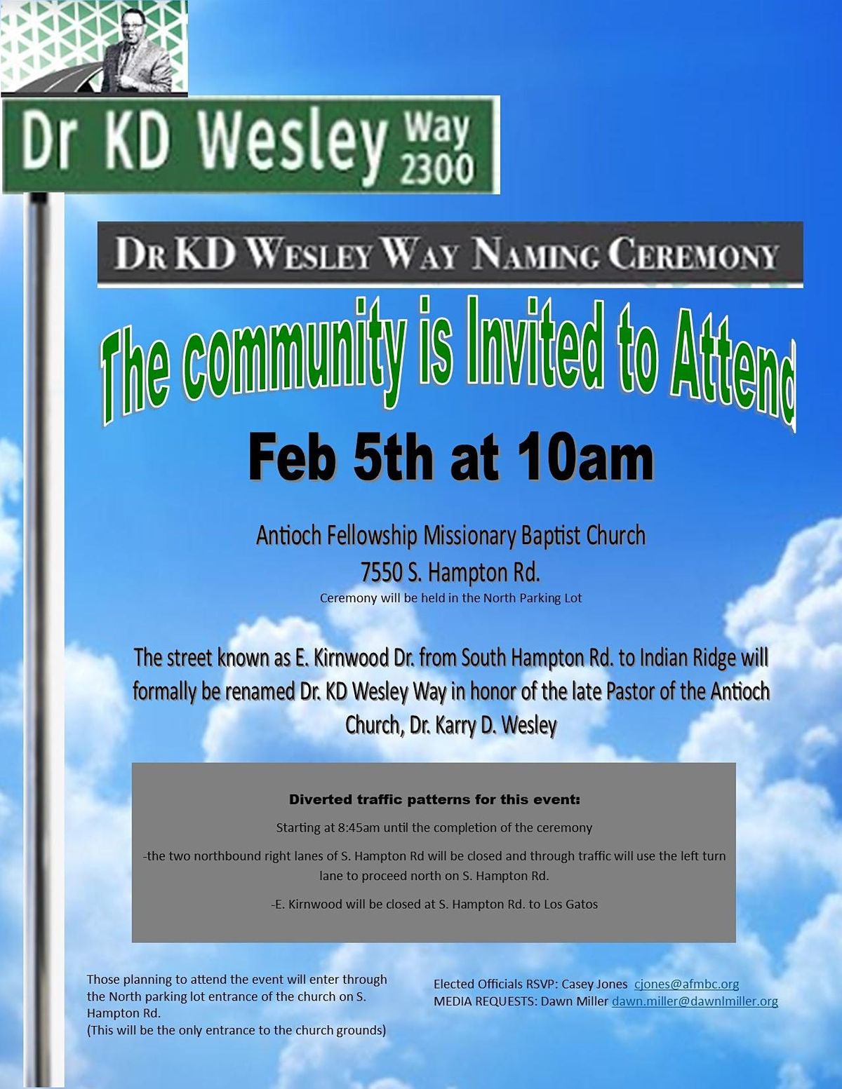 Dr. KD Wesley Way Naming Ceremony