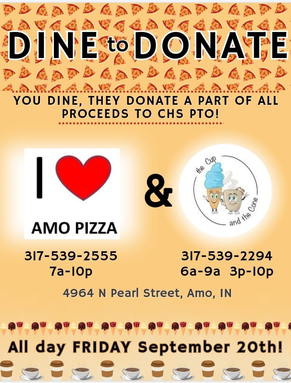 Dine to Donate Amo Pizza & the Cup and the Cone