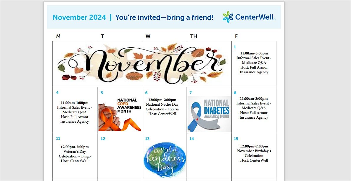 CenterWell Camp Bowie West Presents - Thanksgiving Celebration