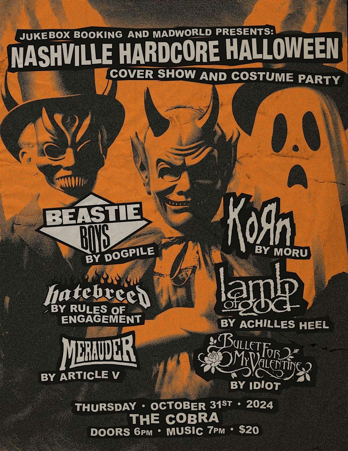 Jukebox Booking & Madworld Present: NASHVILLE HARDCORE HALLOWEEN