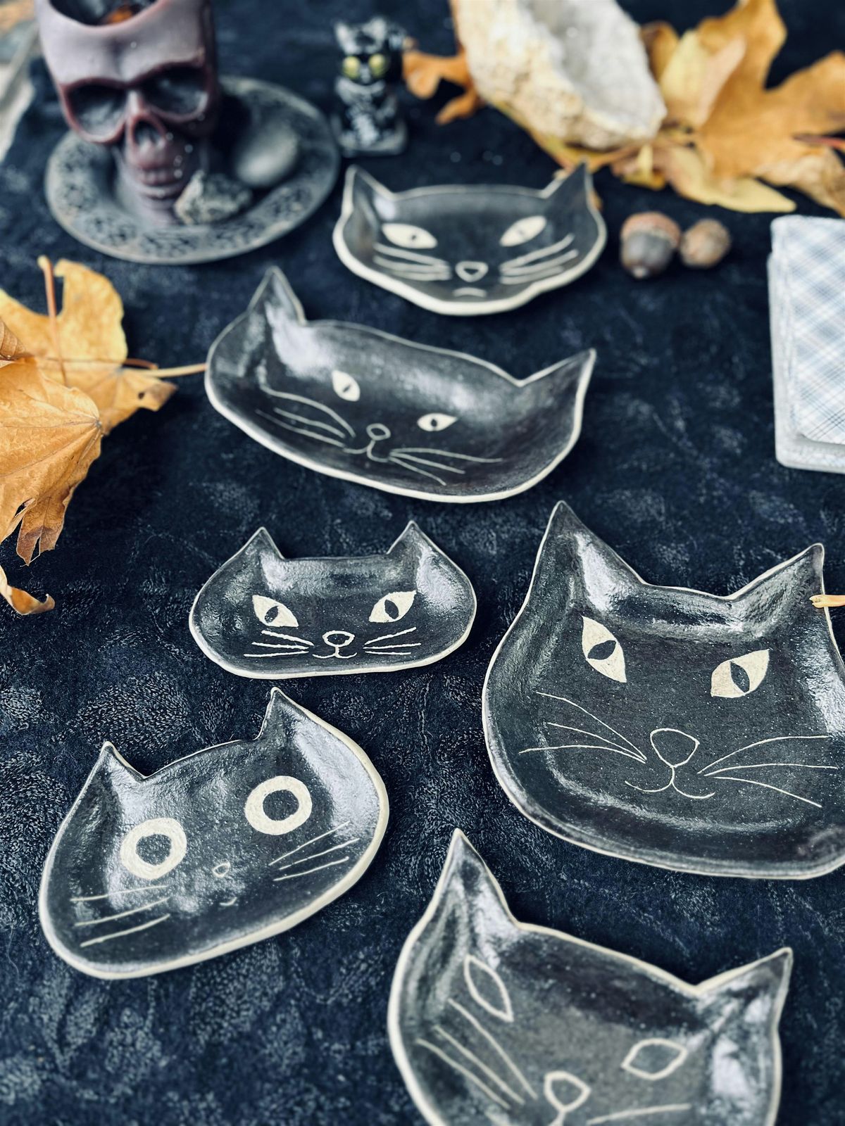 Black Cat Treat Plates: Handbuilding Clay Workshop