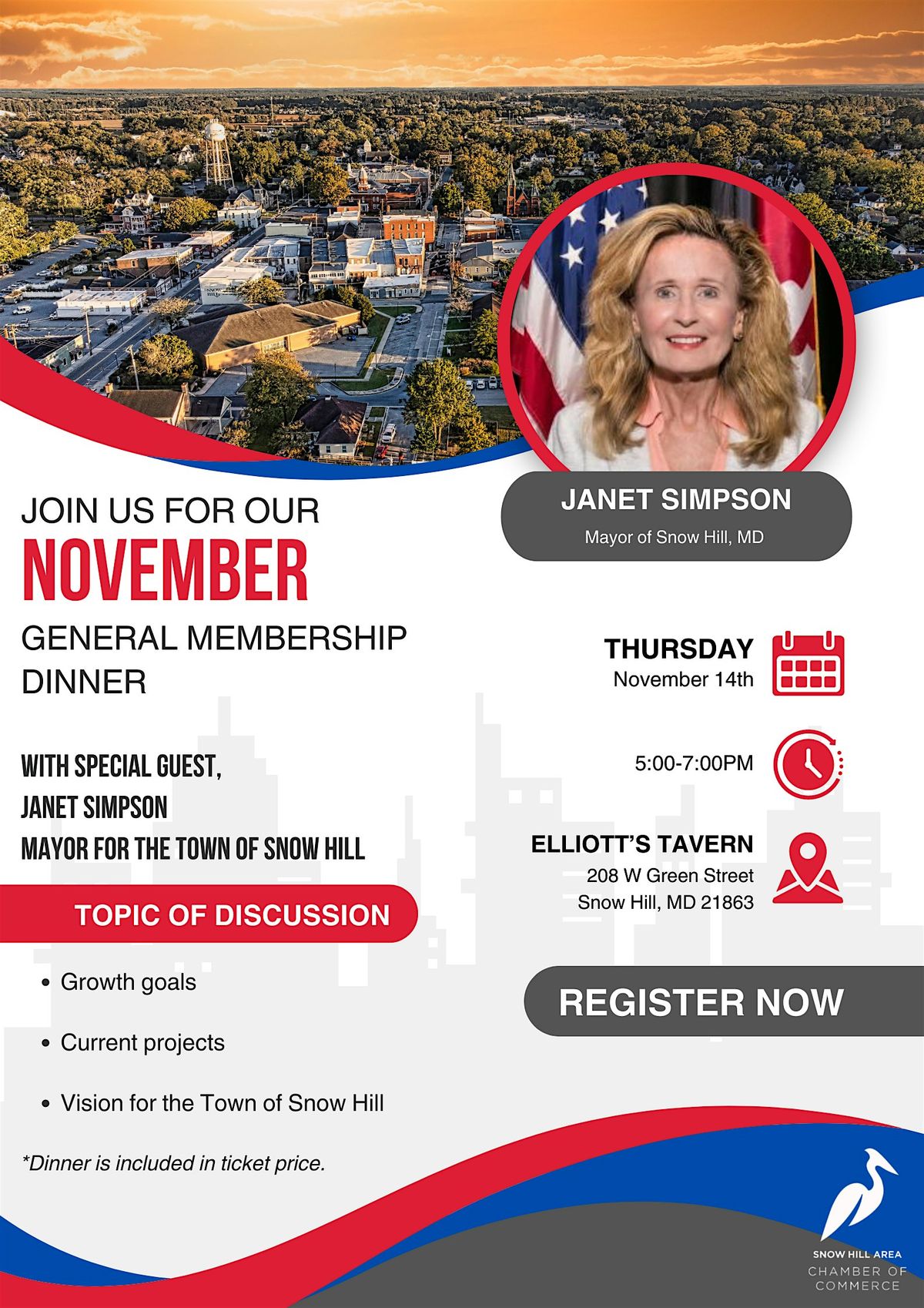 Snow Hill Area Chamber of Commerce November General Membership Dinner