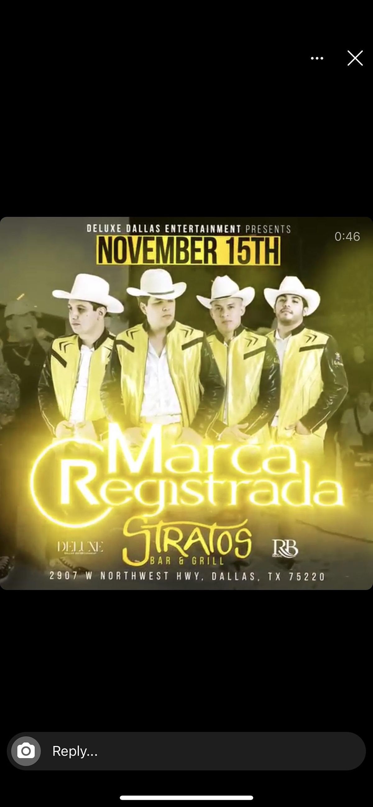 Grupo Marca Registrada, Stratos Bar and Grill, Dallas, 15 November to