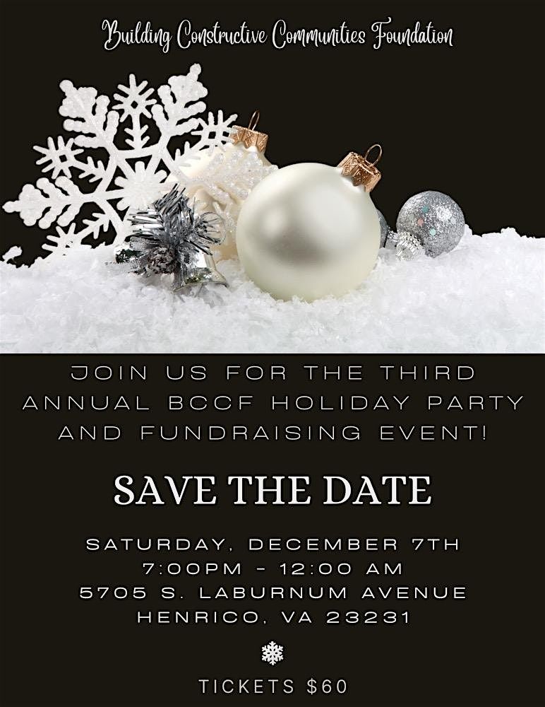 BCCF 3rd Annual Holiday Party & Fundraiser