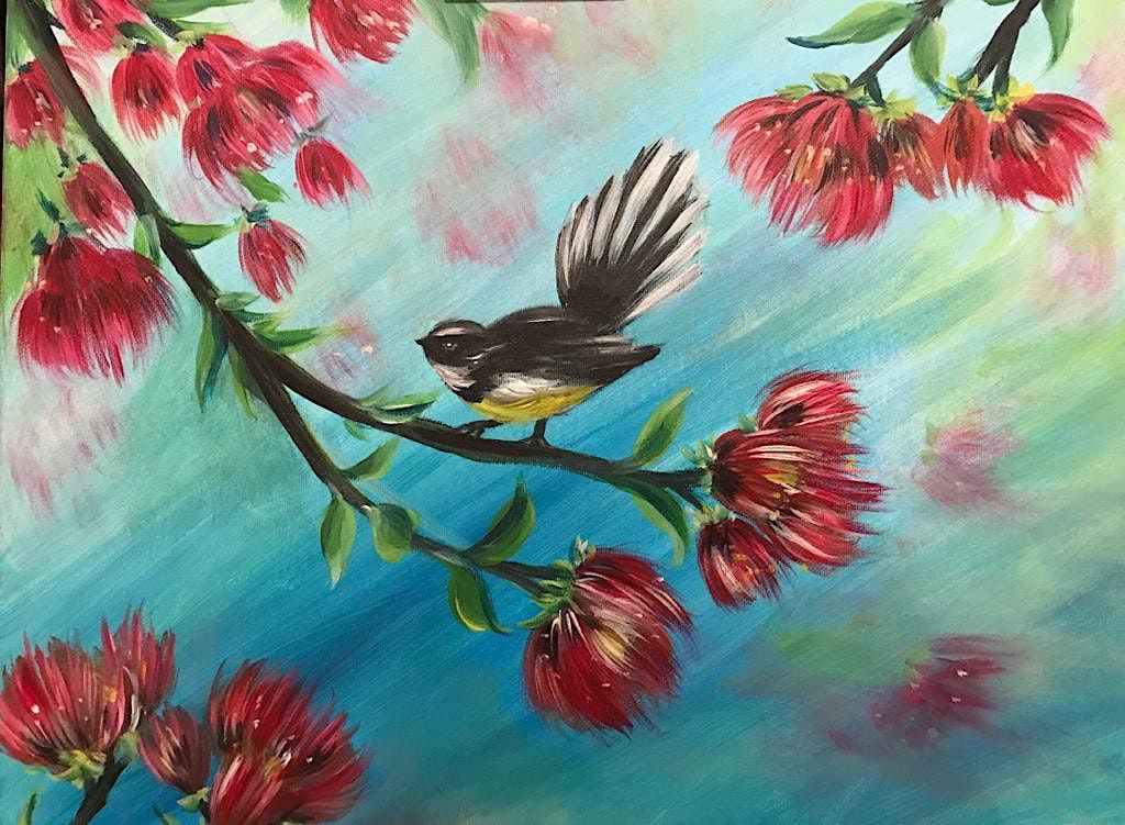 Sip n Paint Sat Arvo 3pm Auckland City Hotel Fantail on Pohutukawa