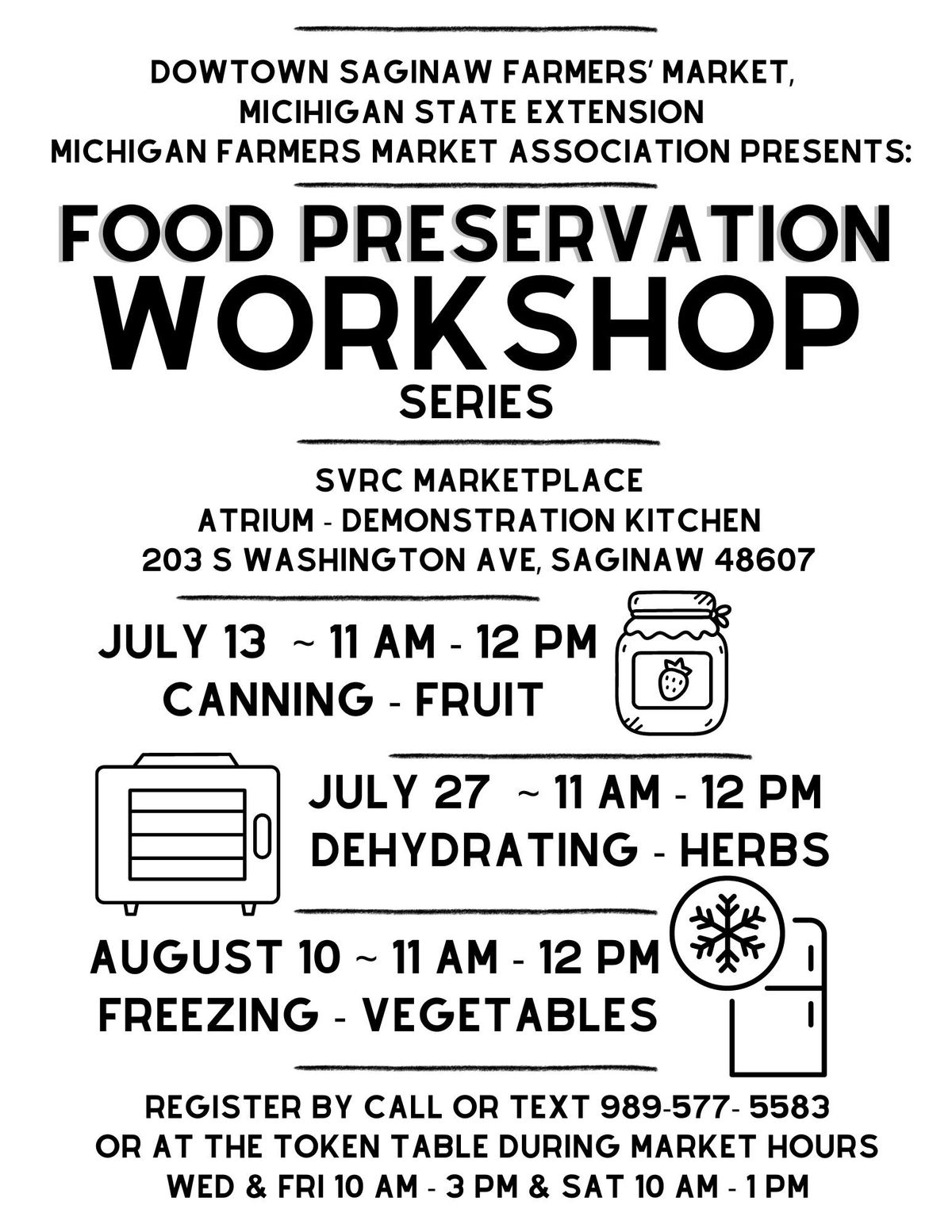 Food Safety While Preserving Demonstration Classes