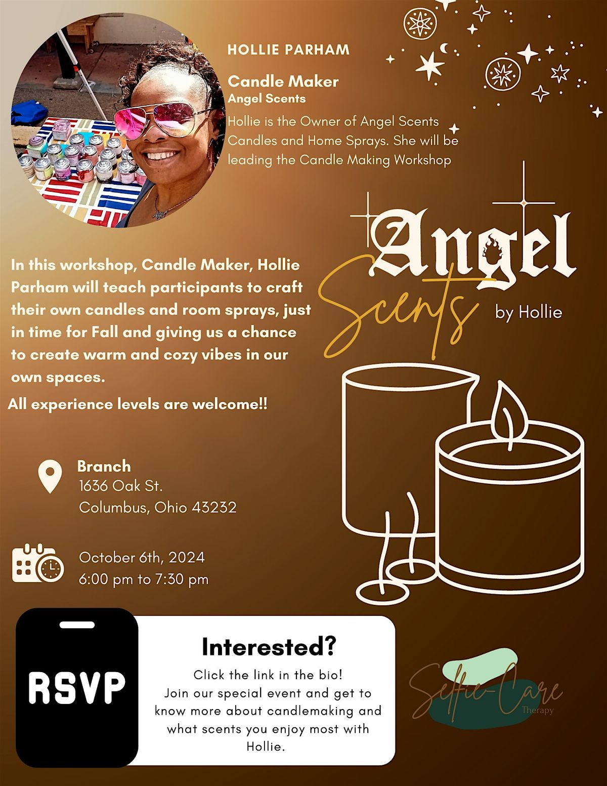 Angel Scents Candle Making w\/ Selfie Care Therapy