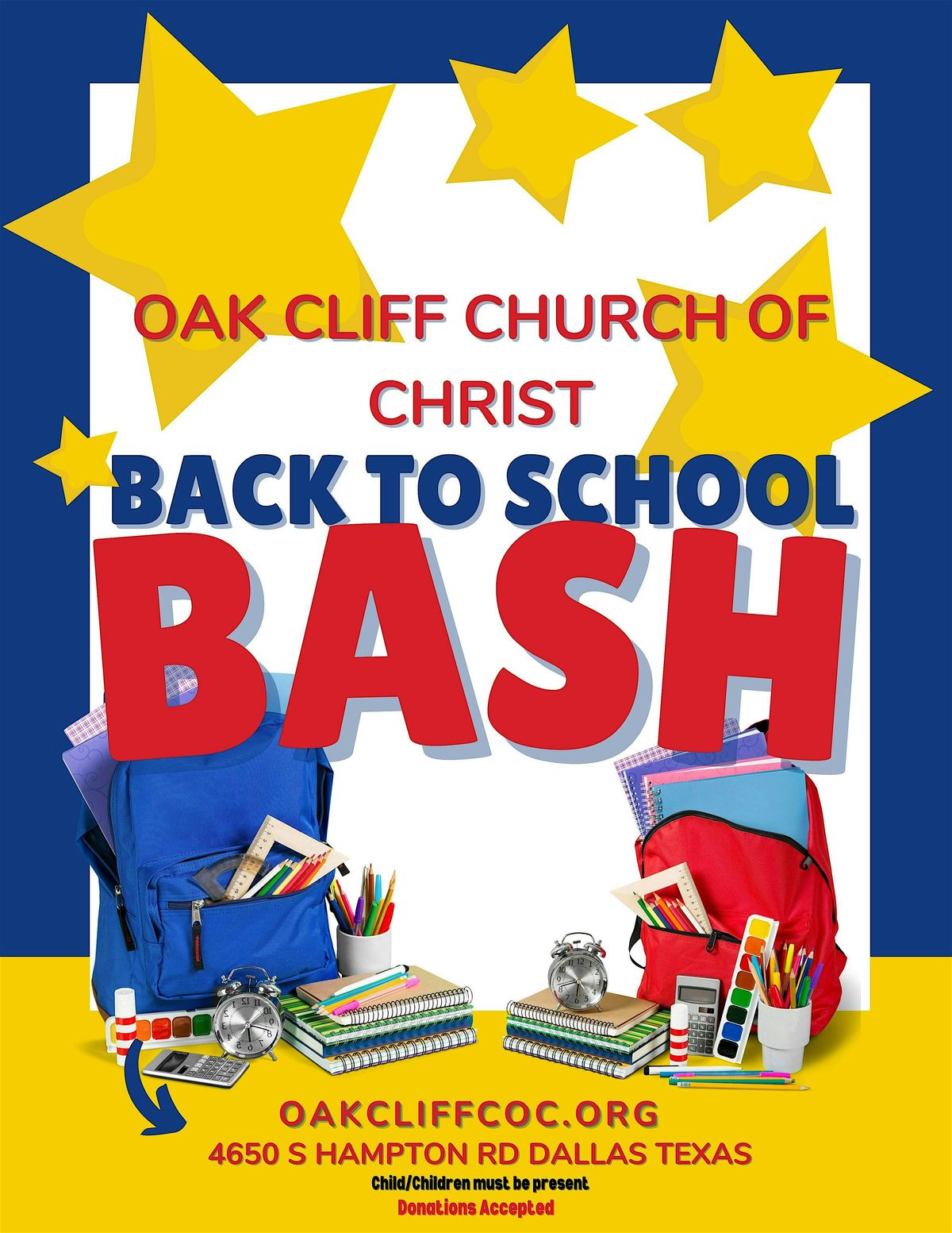 Oak Cliff Church of Christ Back to School Bash