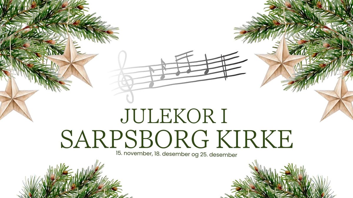 Julekor i Sarpsborg kirke f\u00f8rste juledag