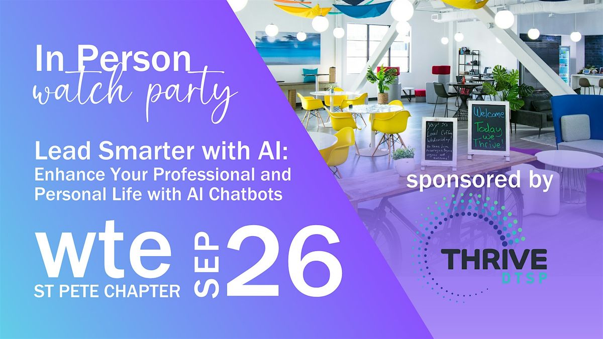 In Person Watch Party: Enhance Your Professional Life w\/ AI Tools