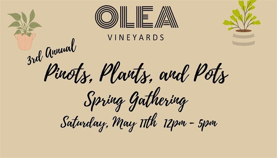 3rd Annual Olea Vineyards Pinots, Plants, and Pots Spring Gathering