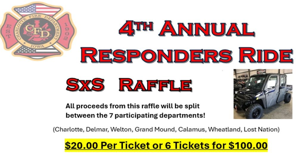 4th Annual Responders Ride SxS Raffle
