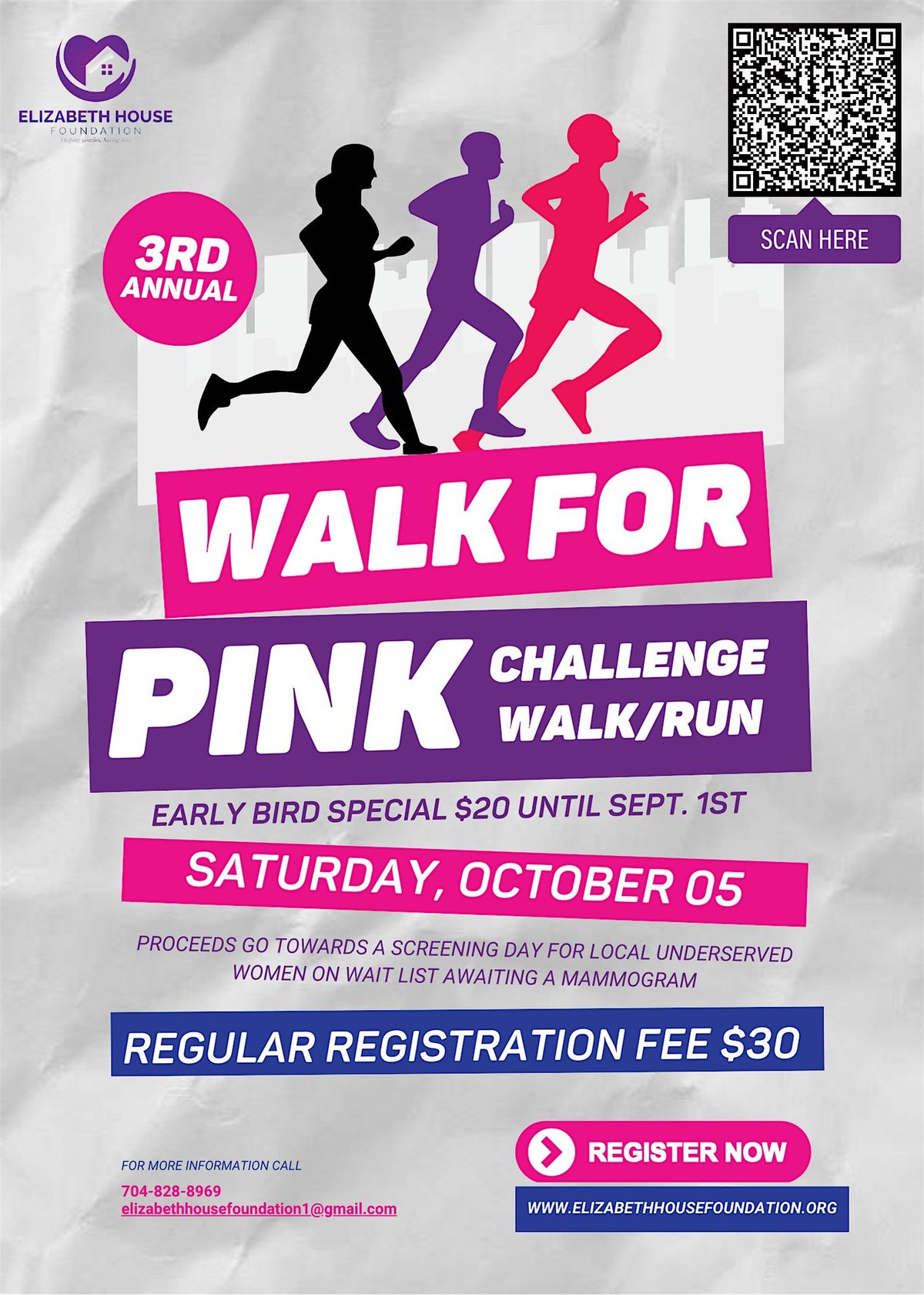 3rd Annual Walk\/Run for Pink Challenge