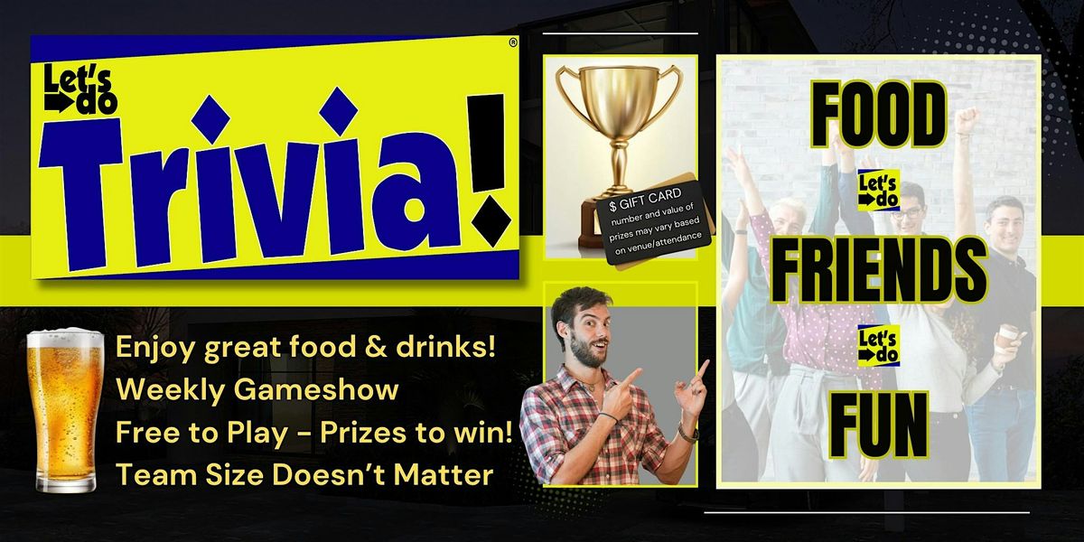 Milford, DE! Let's Do Trivia! @ Arena's Restaurant & Bar