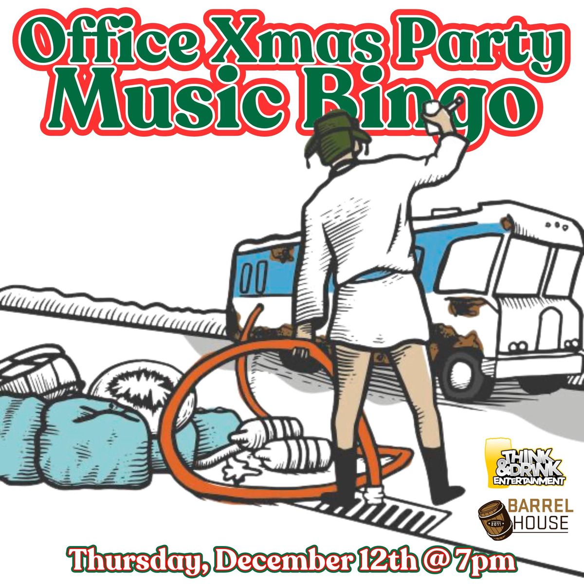 Office Xmas Party Music Bingo @ Barrel House (Utica Ridge-Davenport, IA) \/ Thurs Dec 12th @ 7pm