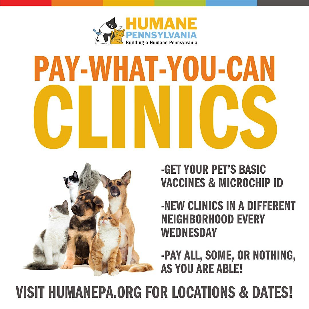 Humane Pennsylvania Healthy Pets Vaccine and Microchip Clinic 7\/10\/24