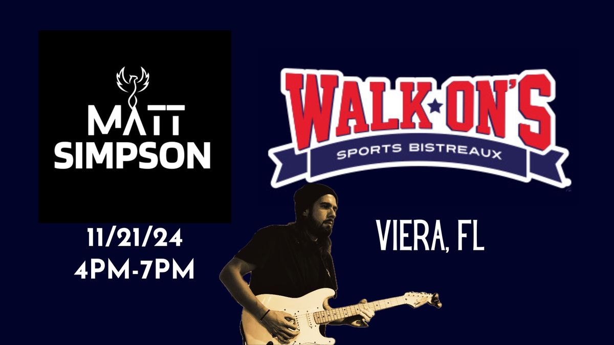 Walk Ons - Matt Simpson Live!