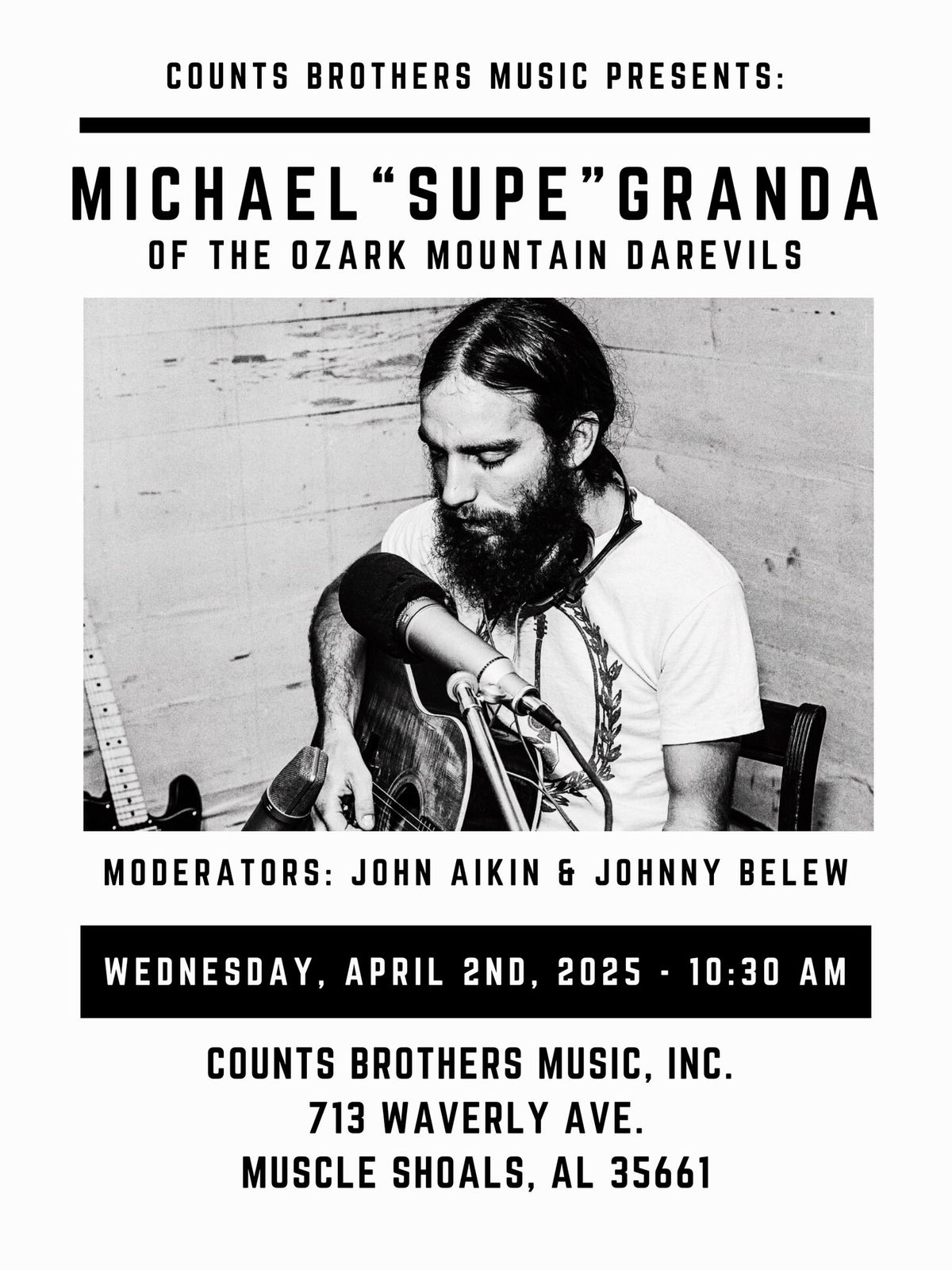 Counts Brothers Music Presents: Michael "Supe" Granda, of the Ozark Mountain Daredevils