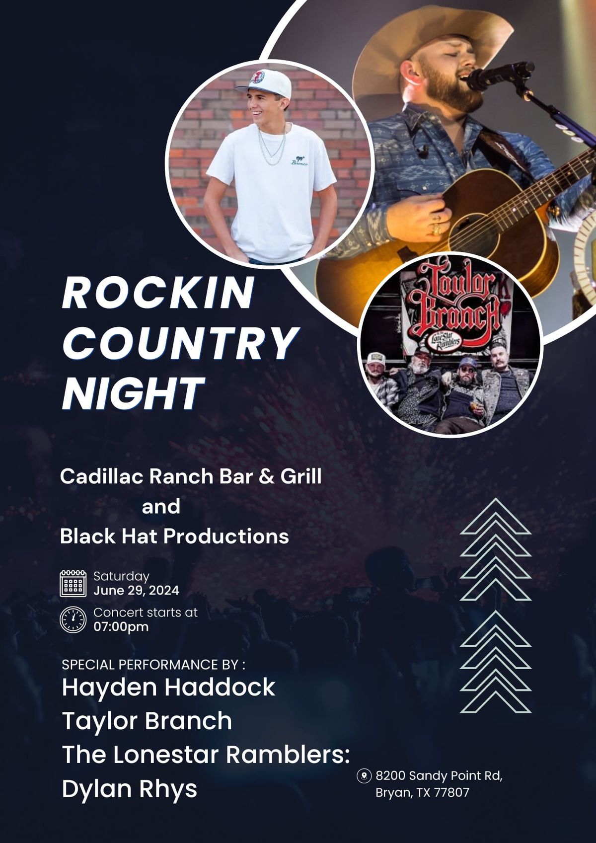 Rockin Country Night at the Lake Hayden Haddock Taylor Branch and the Lonestar Ramblers Dylan Rhys