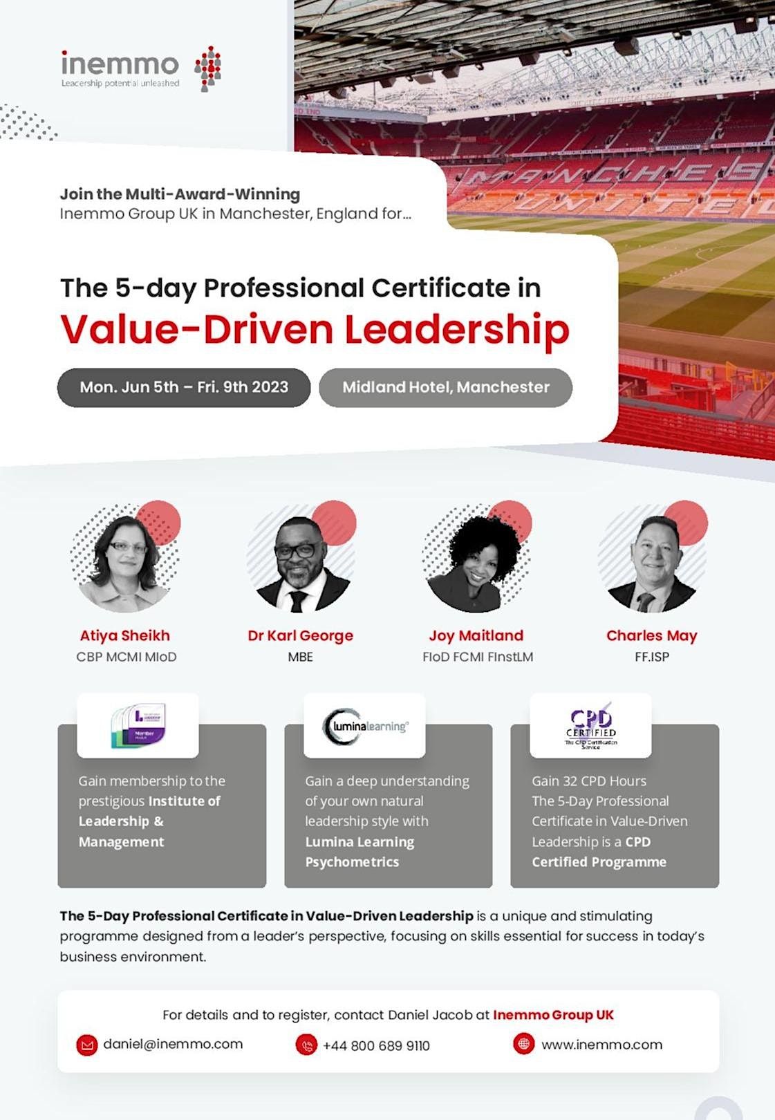 5 Day Professional Certificate in Value-Driven Leadership